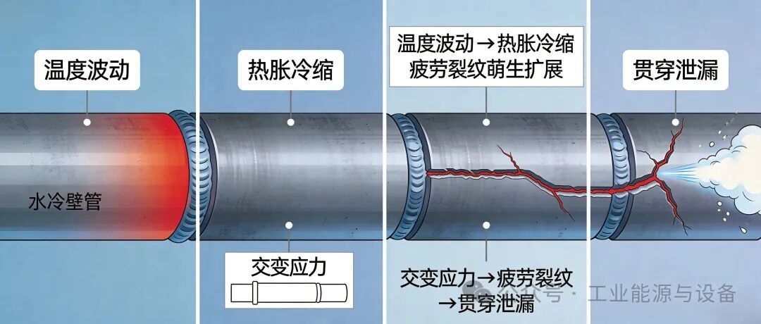 锅炉负荷像过山车？|水冷壁正在被热应力“撕”开